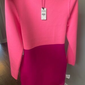 EXPRESS PINK COLORBLOCK DRESS